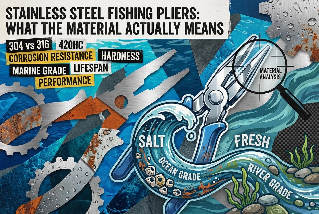 Professional header image for comparison analysis: Stainless Steel Fishing Pliers: What the Material Actuall...