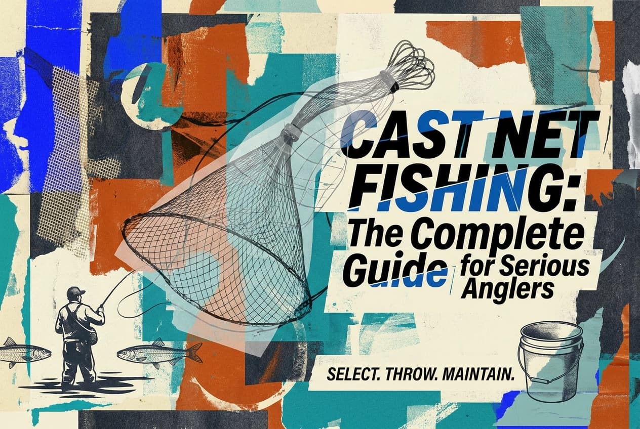Professional header image for educational tutorial: Cast Net Fishing: The Complete Guide for Serious Anglers
