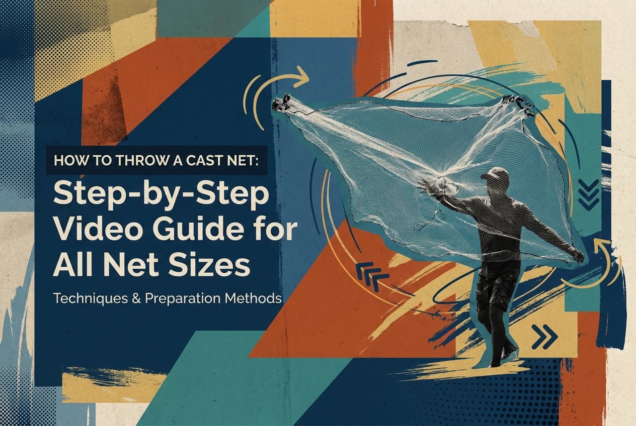 Professional header image for educational tutorial: How to Throw a Cast Net: Step-by-Step Video Guide for All...