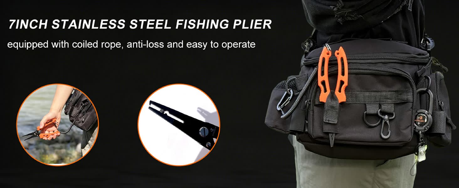 Compact 7" Fishing Pliers — from BasicGear, detail 2