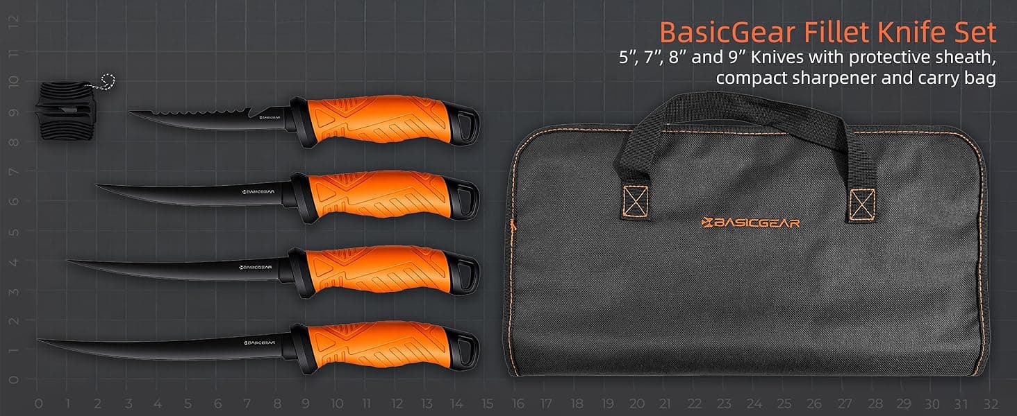 Fishing Fillet Knife Set of 4 — from BasicGear, detail 2