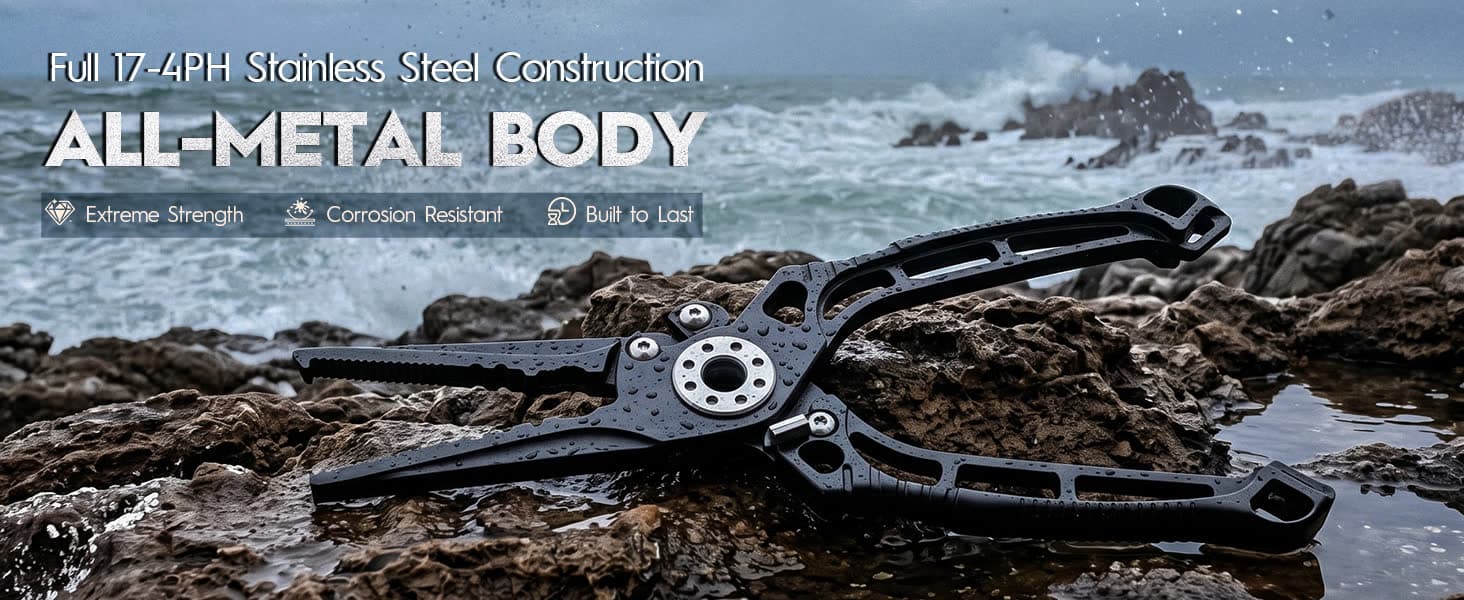 Pro Fishing Pliers — 8" 17-4PH — from BasicGear, detail 1