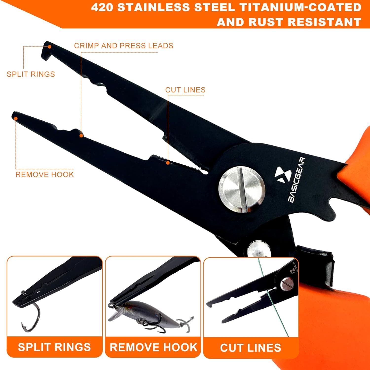 Compact 7" Fishing Pliers — image 3