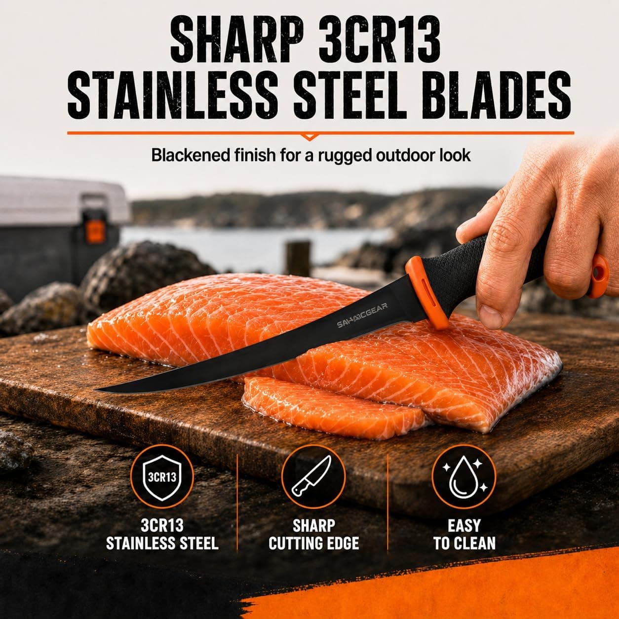 2-Piece Fillet Knife Set with Sharpener — image 2