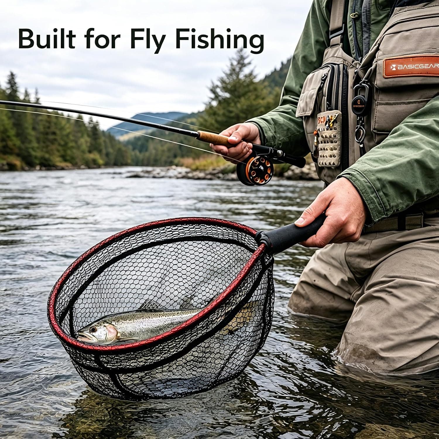 Ultra-Light Aluminum Landing Net — Nylon Mesh — image 2