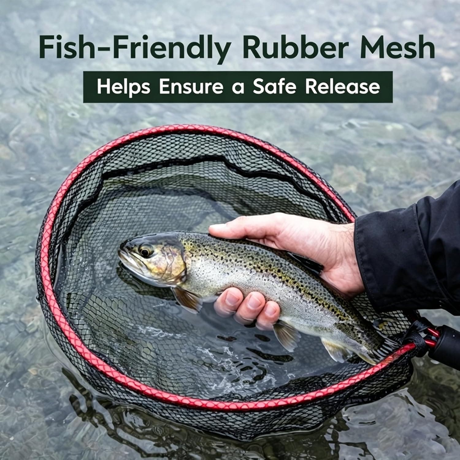 Ultra-Light Aluminum Landing Net — Rubber Coated — image 3