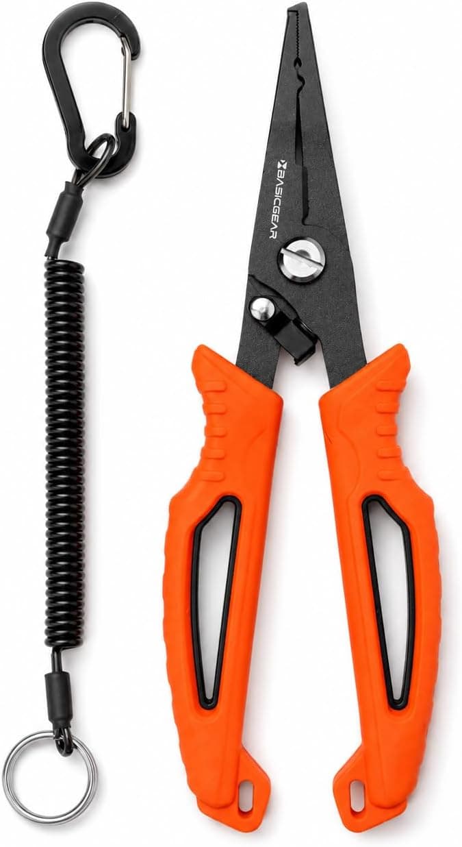 Fishing Pliers with Coiled Lanyard — image 2