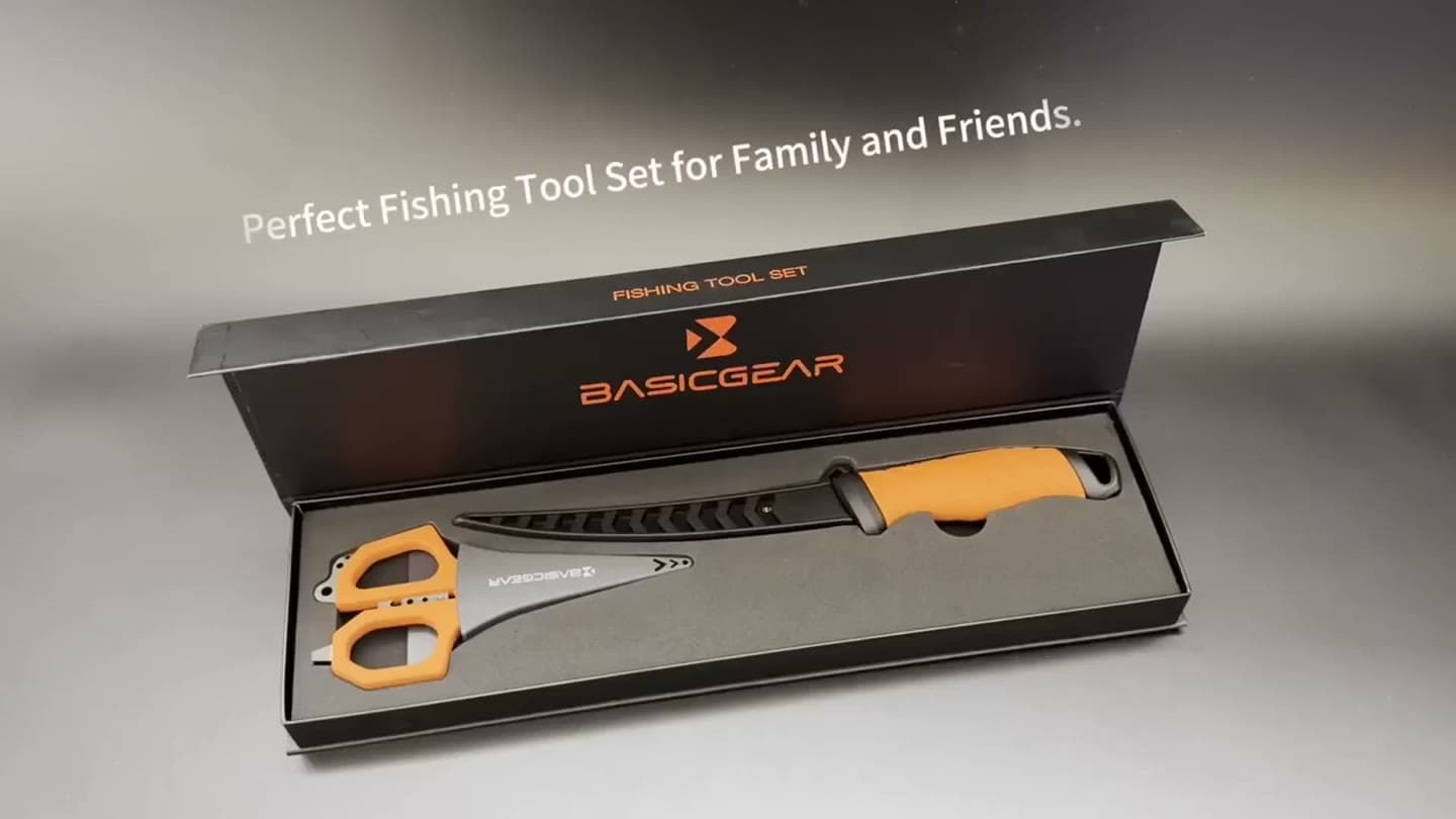 BasicGear Fishing Fillet Knife and Scissors — Amazon Product Video
