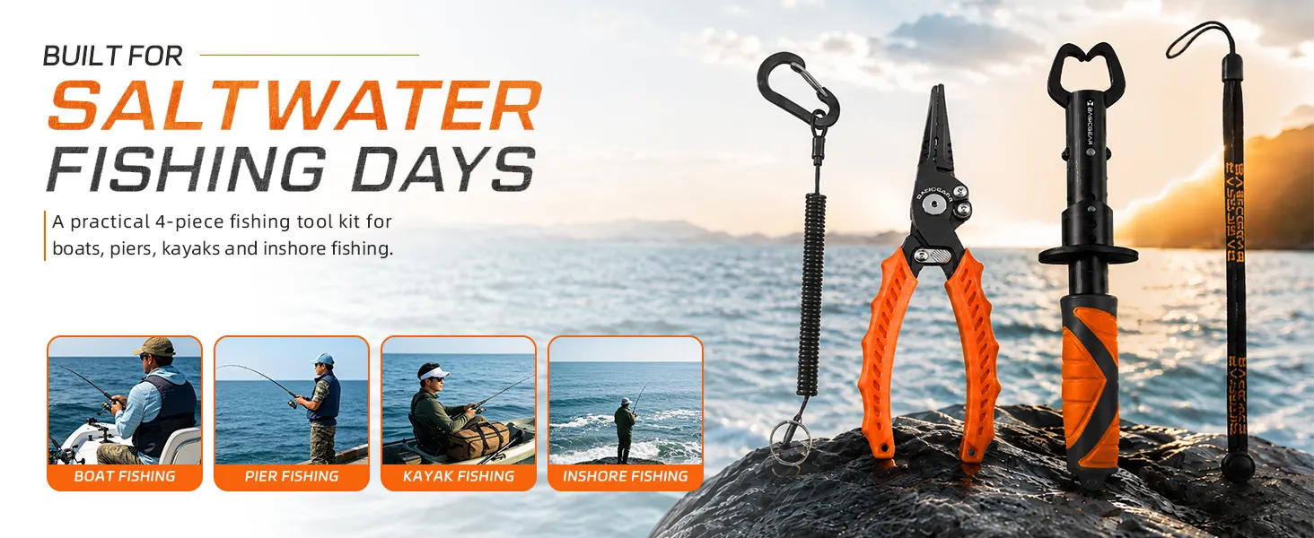 4-Piece Fishing Tool Kit — from BasicGear, detail 1
