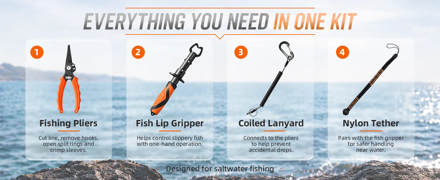 4-Piece Fishing Tool Kit — from BasicGear, detail 2