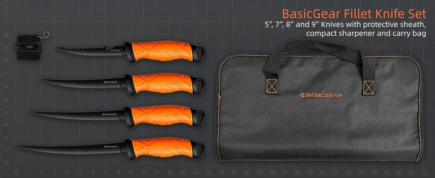Fishing Fillet Knife Set of 4 — from BasicGear, detail 2