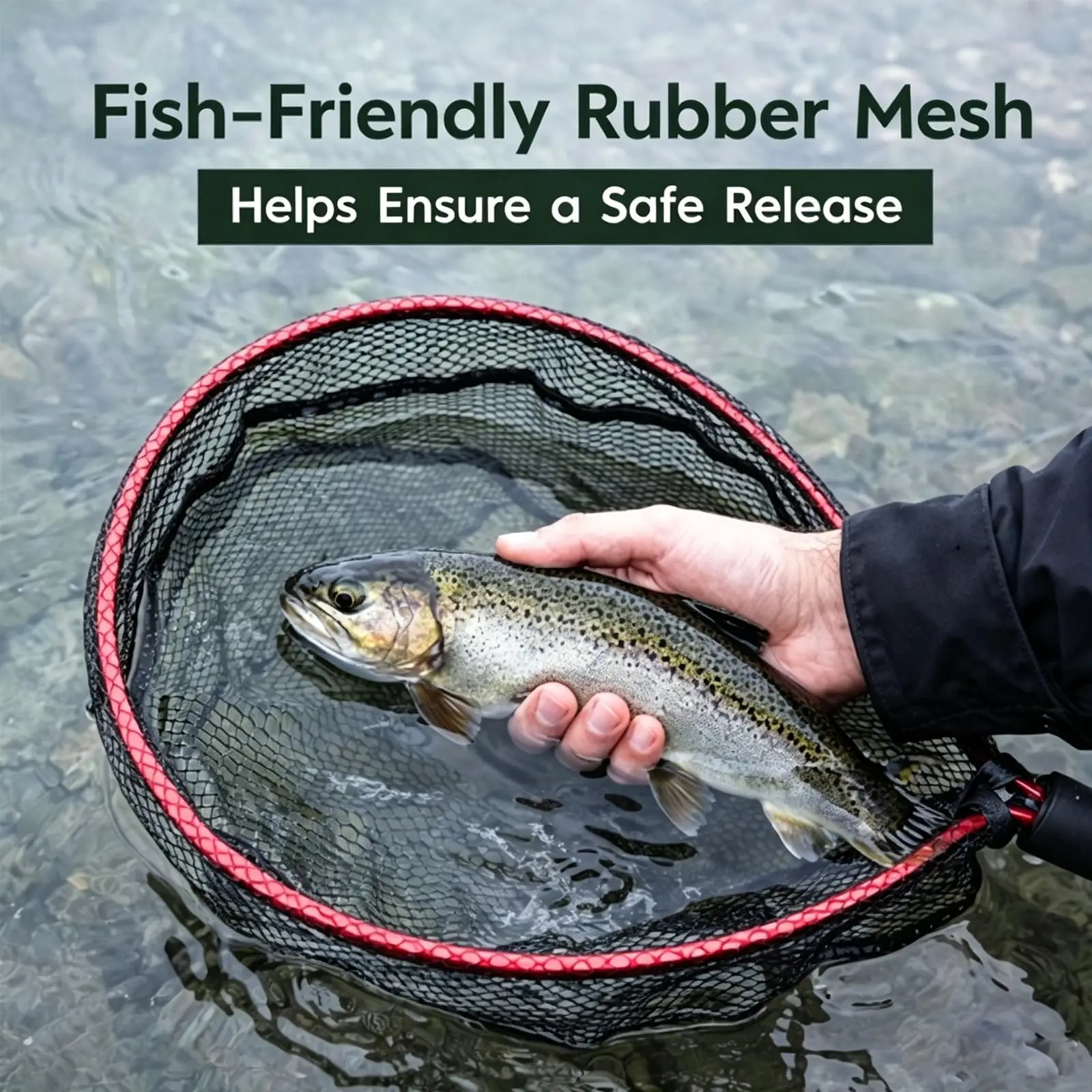 Ultra-Light Aluminum Landing Net — Rubber Coated — image 3