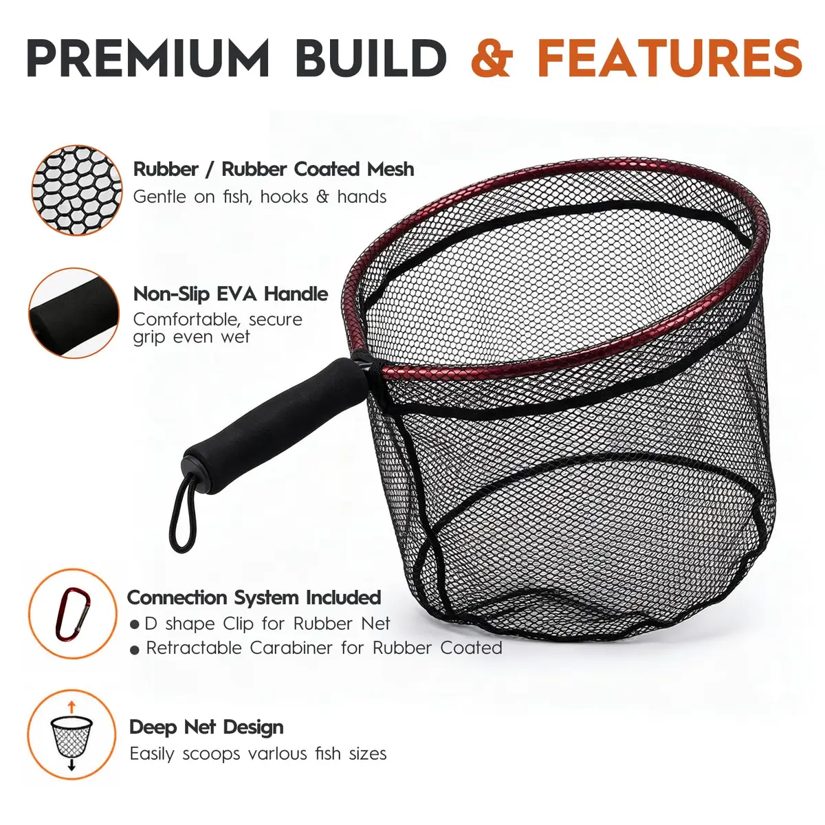 Ultra-Light Aluminum Landing Net — Rubber Coated — image 4