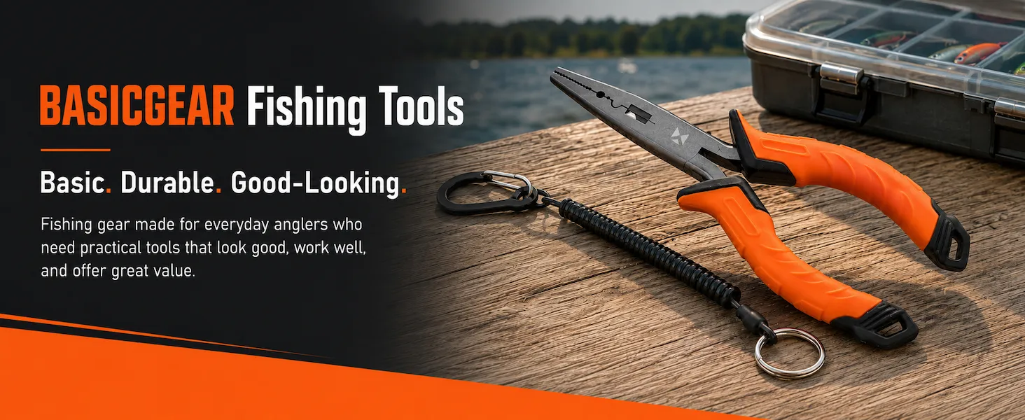 Fishing Pliers with Coiled Lanyard — from BasicGear, detail 1