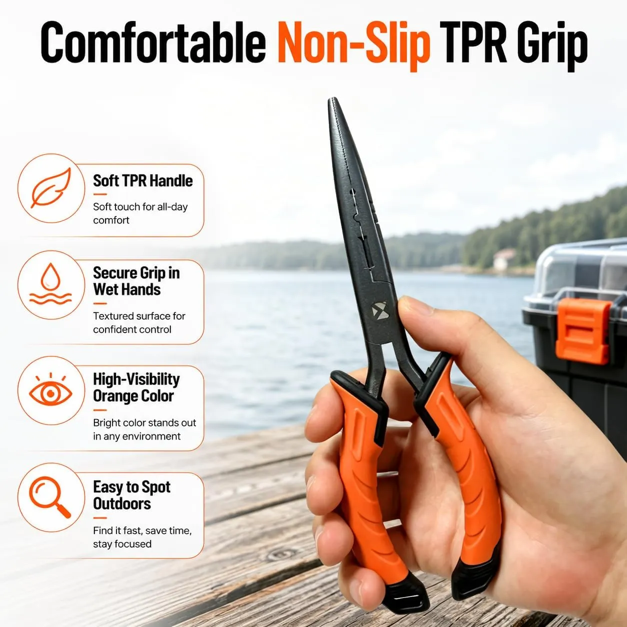 Fishing Pliers with Coiled Lanyard — image 3