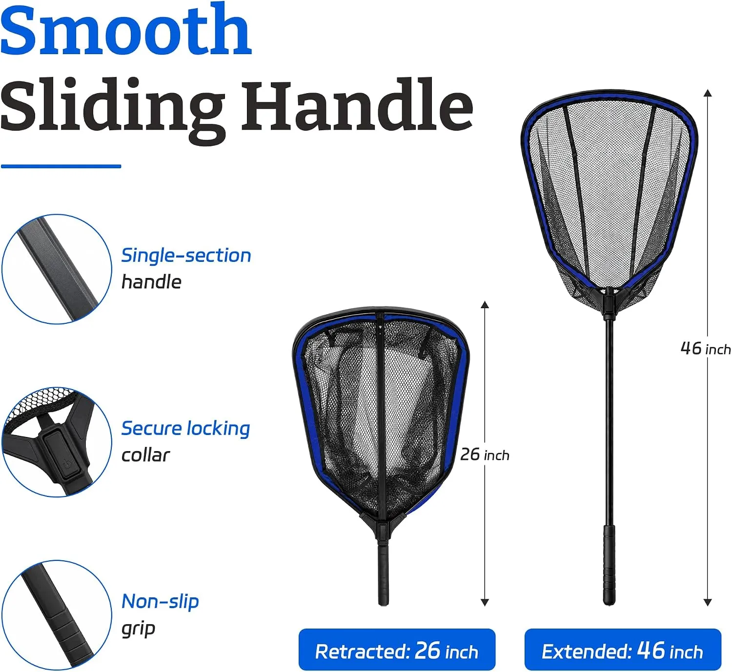 Square Landing Net — 20" Telescopic — image 3