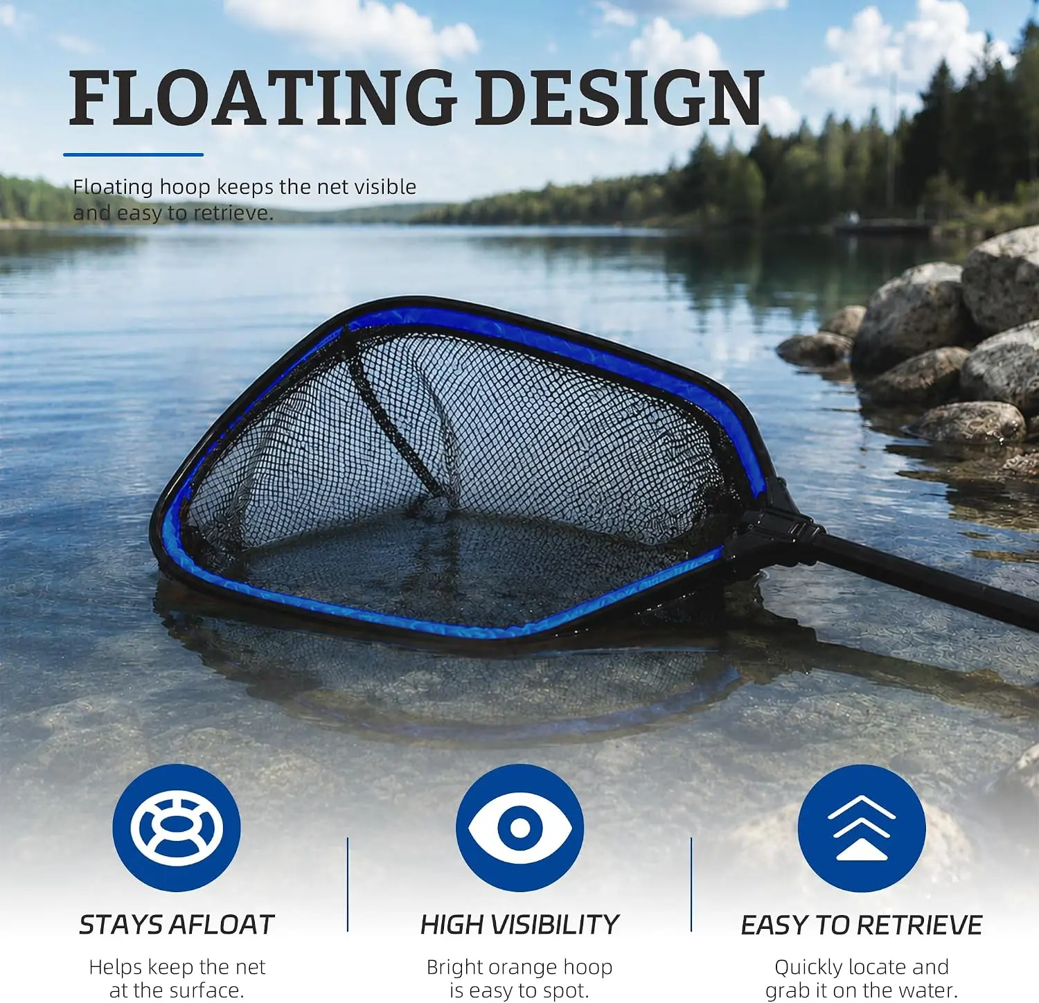 Square Landing Net — 20" Telescopic — image 4