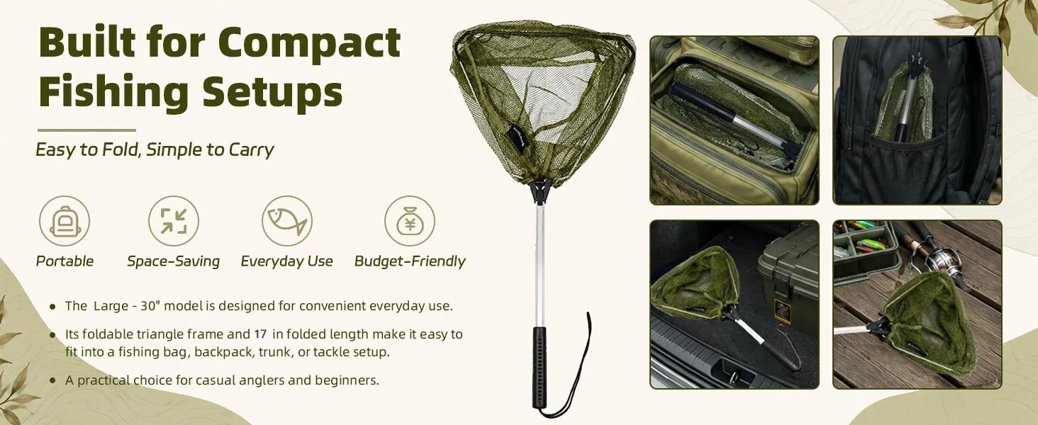 Foldable Triangle Landing Net — from BasicGear, detail 3