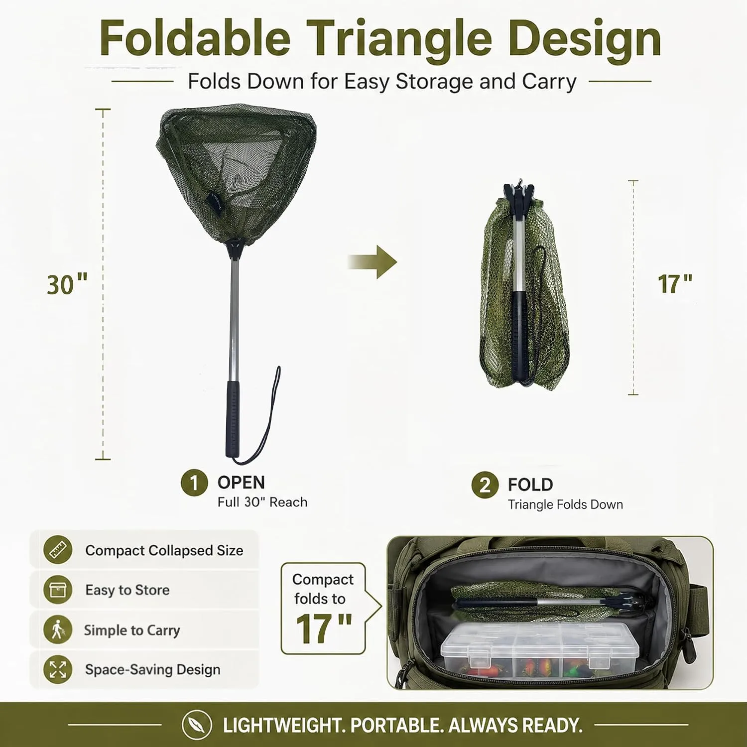 Foldable Triangle Landing Net — image 2