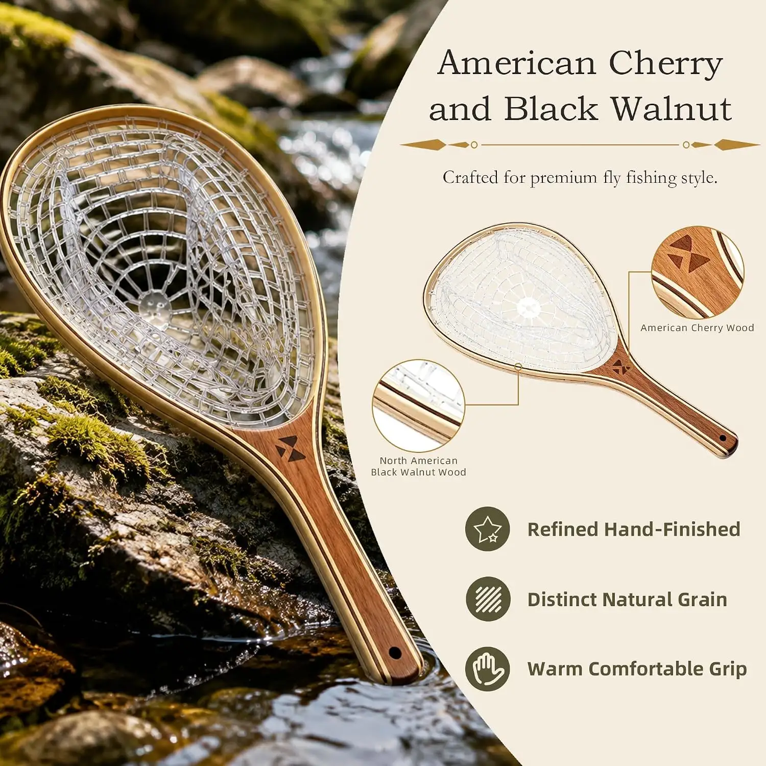 Handmade Walnut Landing Net — image 2