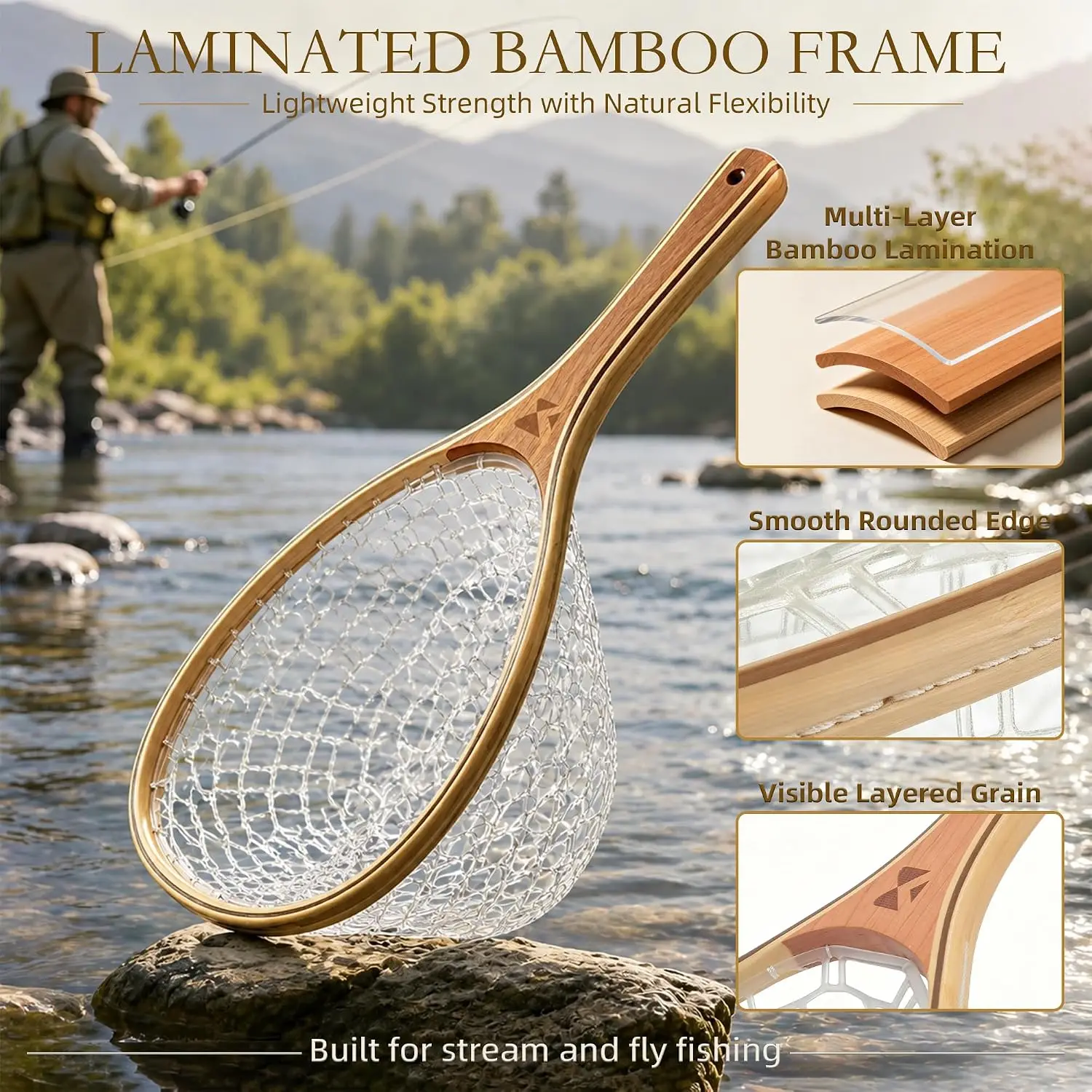 Handmade Walnut Landing Net — image 5