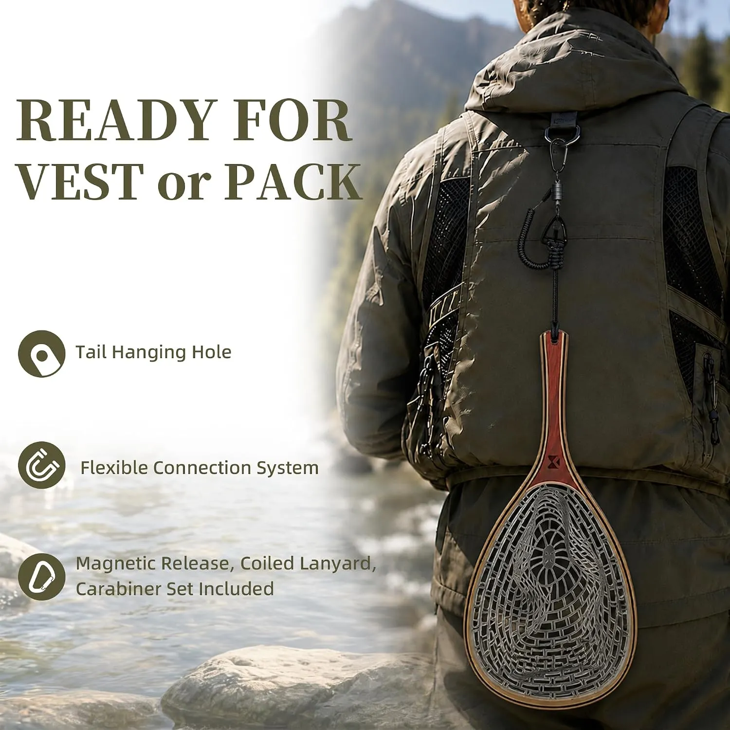 Handmade Walnut Landing Net — image 6