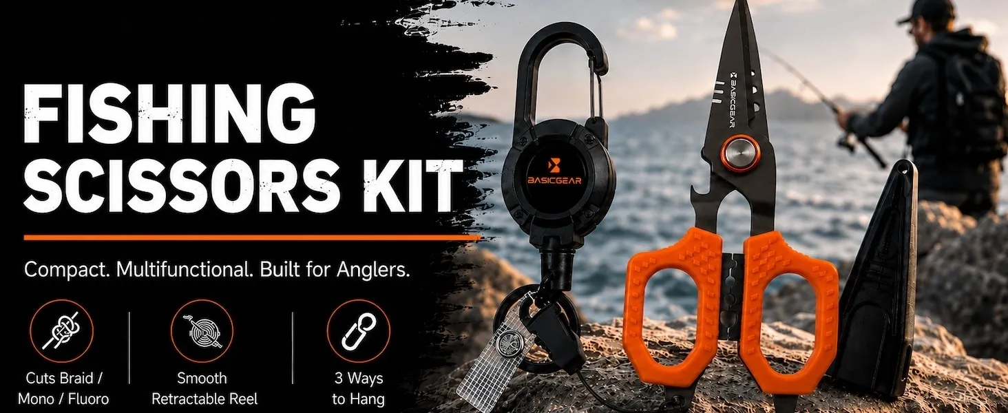 Fishing Scissors + Zinger — from BasicGear, detail 1